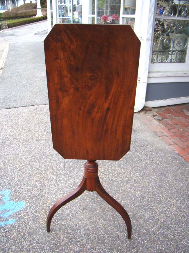 An early 19th century New England cherry and maple tilt-top candle stand circa 1820 — image 2